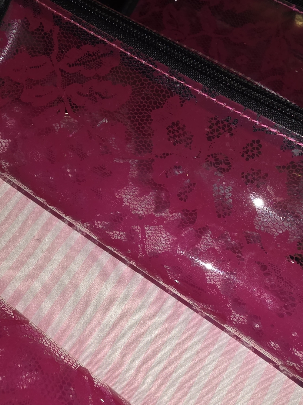 Victoria's Secret Pink and Black Leopard Travel Cosmetic Case - Picture 4 of 6
